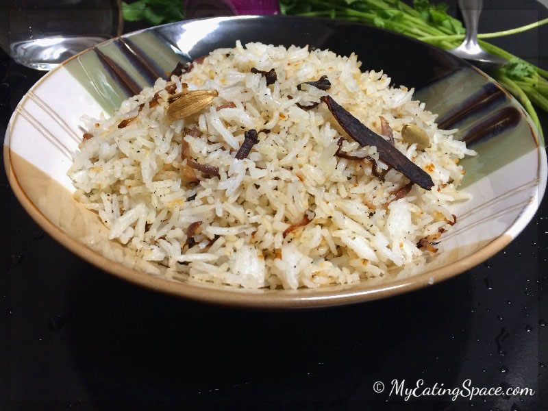 Fragrant Rice Pilaf is the easy and flavored rice that can be made quickly. You can pair it with your choice of side dish, vegetarian, vegan or non-veg. This gluten free pilaf can be your main entree in the next party with a variety of sides.