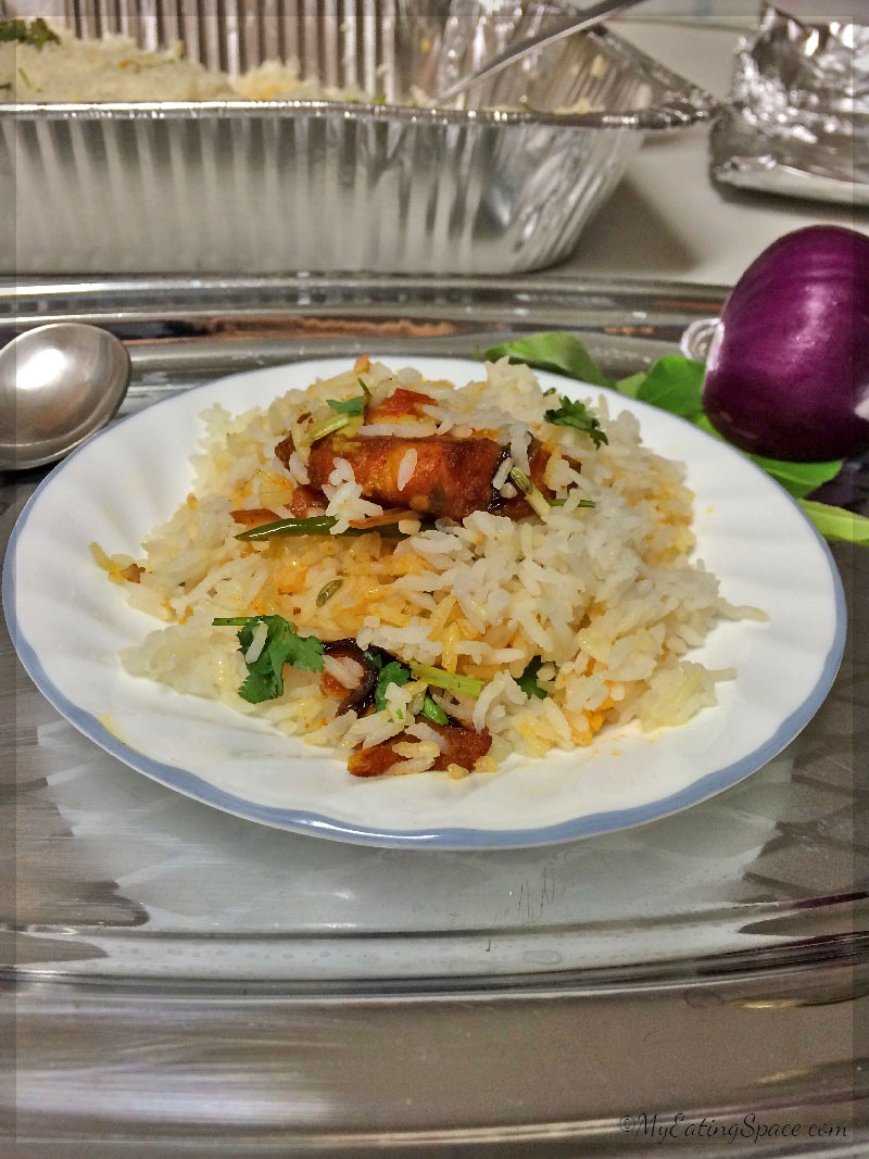 Baked Fish Biryani - Dum Biriyani with Fish - My Eating Space