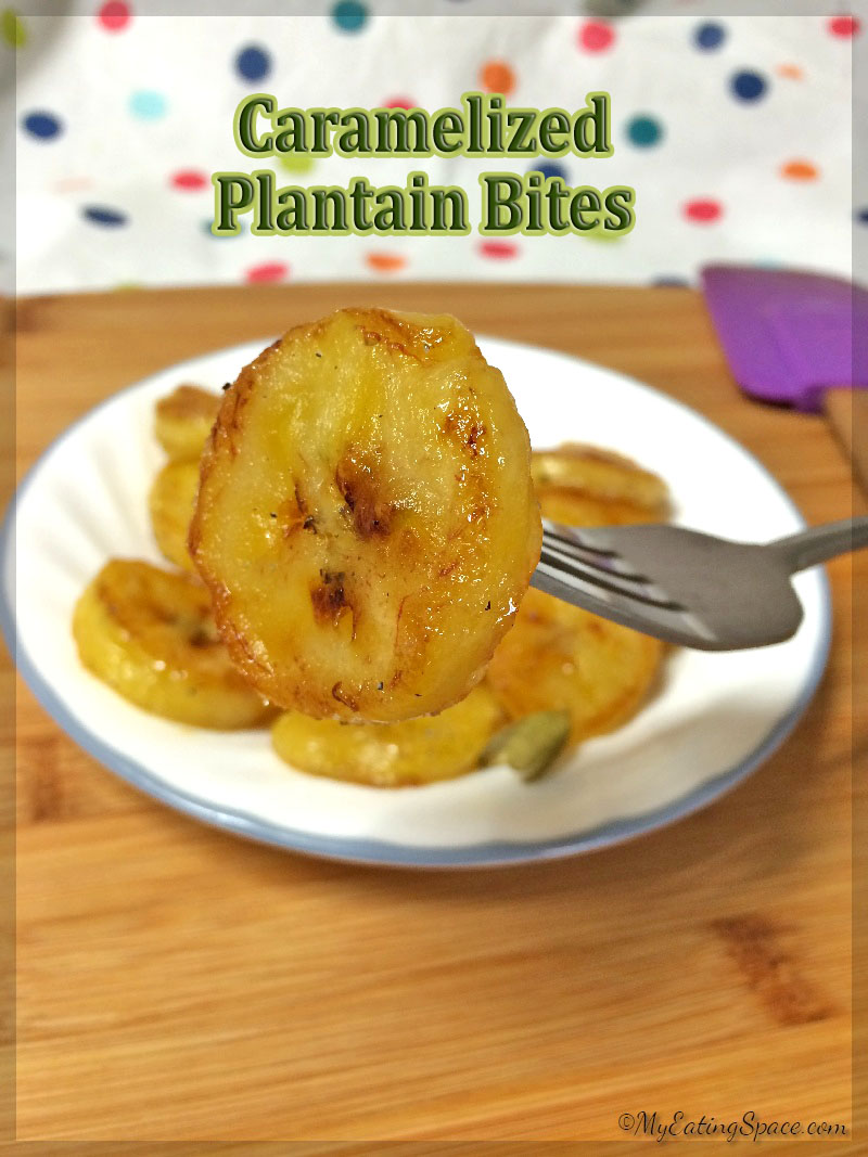 Caramelized plantain bites is a healthy sweet breakfast on busy days or this could be a great snack that can be prepared in 10 minutes when you are tired to cook. This traditional Onam breakfast sweet is a kid-friendly dish and is healthy too.