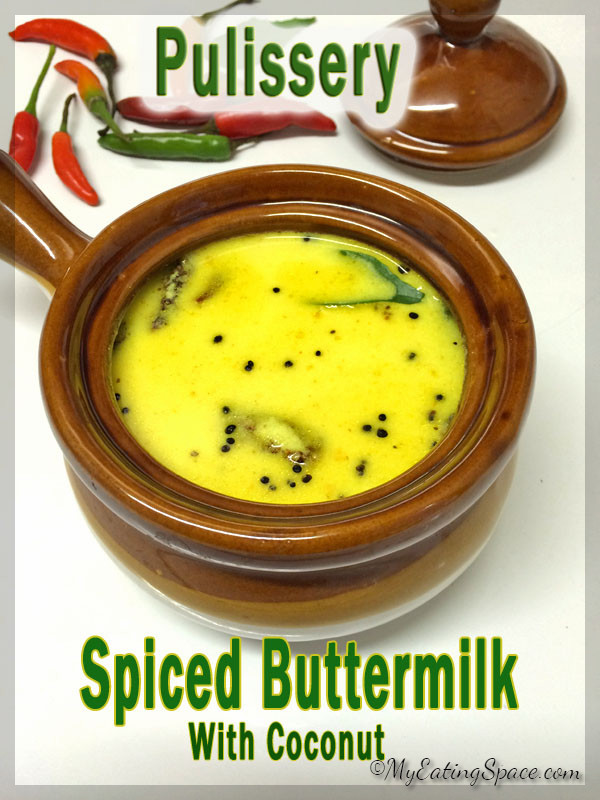 Pulissery, an authentic Kerala dish, is an inevitable part of Onam sadya. The curry can be prepared in less time and goes well with hot rice. The spiced buttermilk is a probiotic rich curry dish which is purely vegetarian and gluten-free.