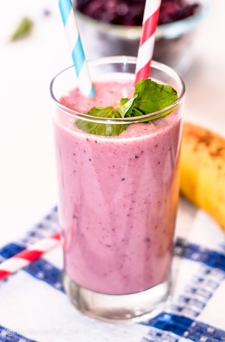 MIND Diet: Healthy brain boosting food recipes- blueberry banana detox smoothie