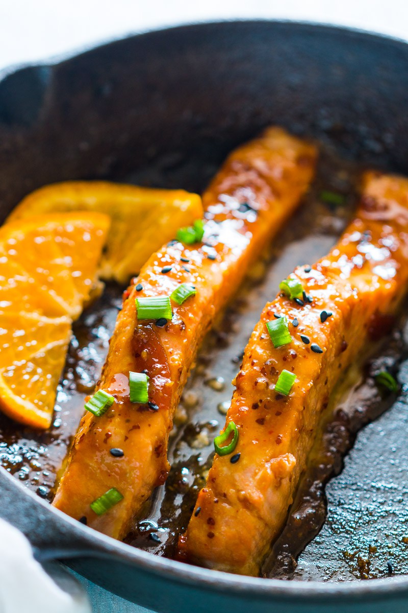 MIND Diet: Healthy Recipes to boost brain health, Pan seared Orange Mustard Salmon