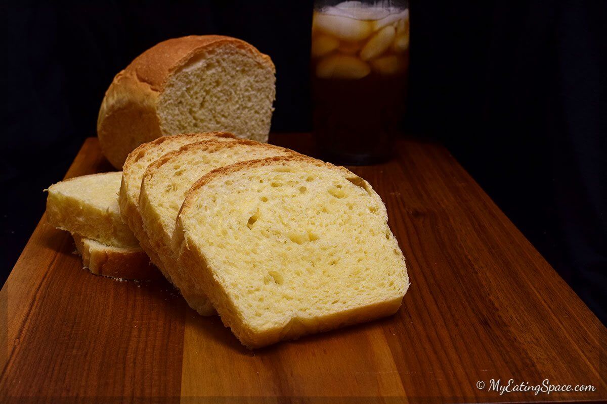 Best homemade bread ! These airy and soft bread loaf will turn out good every time you make it. The bread is made with unbleached flour and milk with no chemicals or preservatives. Enjoy the nice aroma of baked bread. Get more recipes at myeatingspace.com