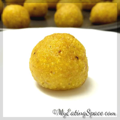 Make a melt-in-mouth, irresistible dessert made with chickpea flour - Motichoor laddu / Chickpea truffles