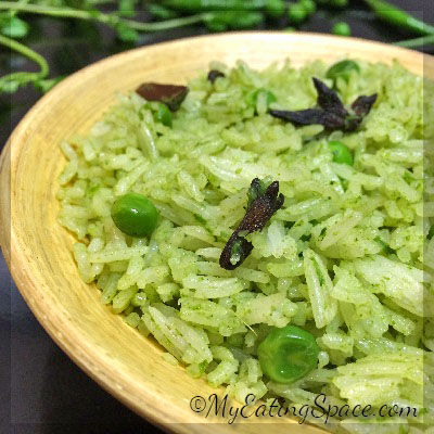 Cilantro rice made with fresh cilantro and spices with hot green chilli makes the dish colorful and unique. The colorful rice can be your next dinner, lunch box or even a side for any dish. This goes well in the burritos or as a side for the enchiladas. In South India the cilantro rice also known as coriander rice is served as a main dish.