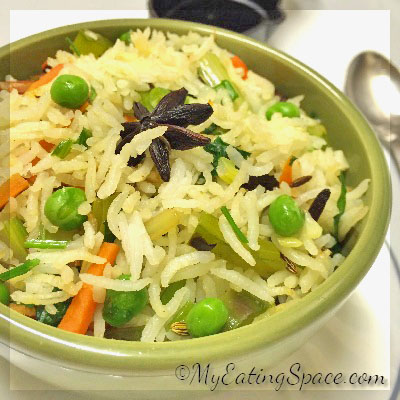 Indian vegetable pilaf has a flavor unique to offer. They are spicy , aromatic and colorful with lots of veggies. The pulao makes a nutrient packed healthy meal.